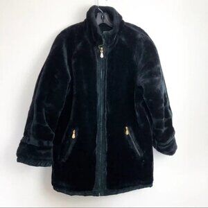 Jlc Vtg Reversible Fur Genuine Leather Coat Heavy Warm